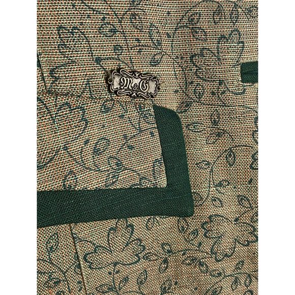 Vintage Trachtenmoden Alpentraum green print blazer size 38 -‎ St. Patrick's Day - Picture 5 of 8